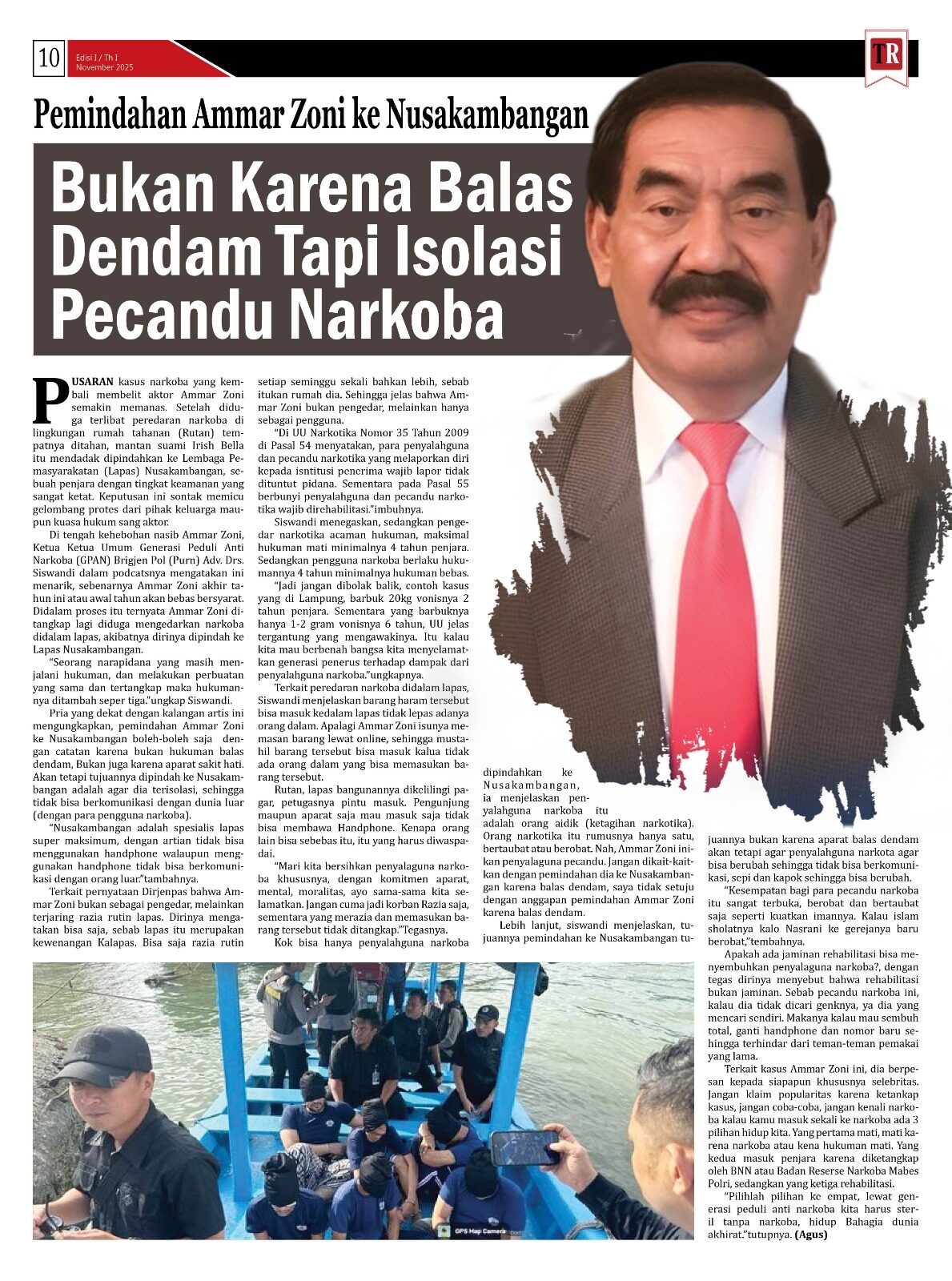 Pemindahan Ammar Zoni ke Nusakambangan, Bukan Karena Balas Dendam tapi Isolasi Pecandu Narkoba