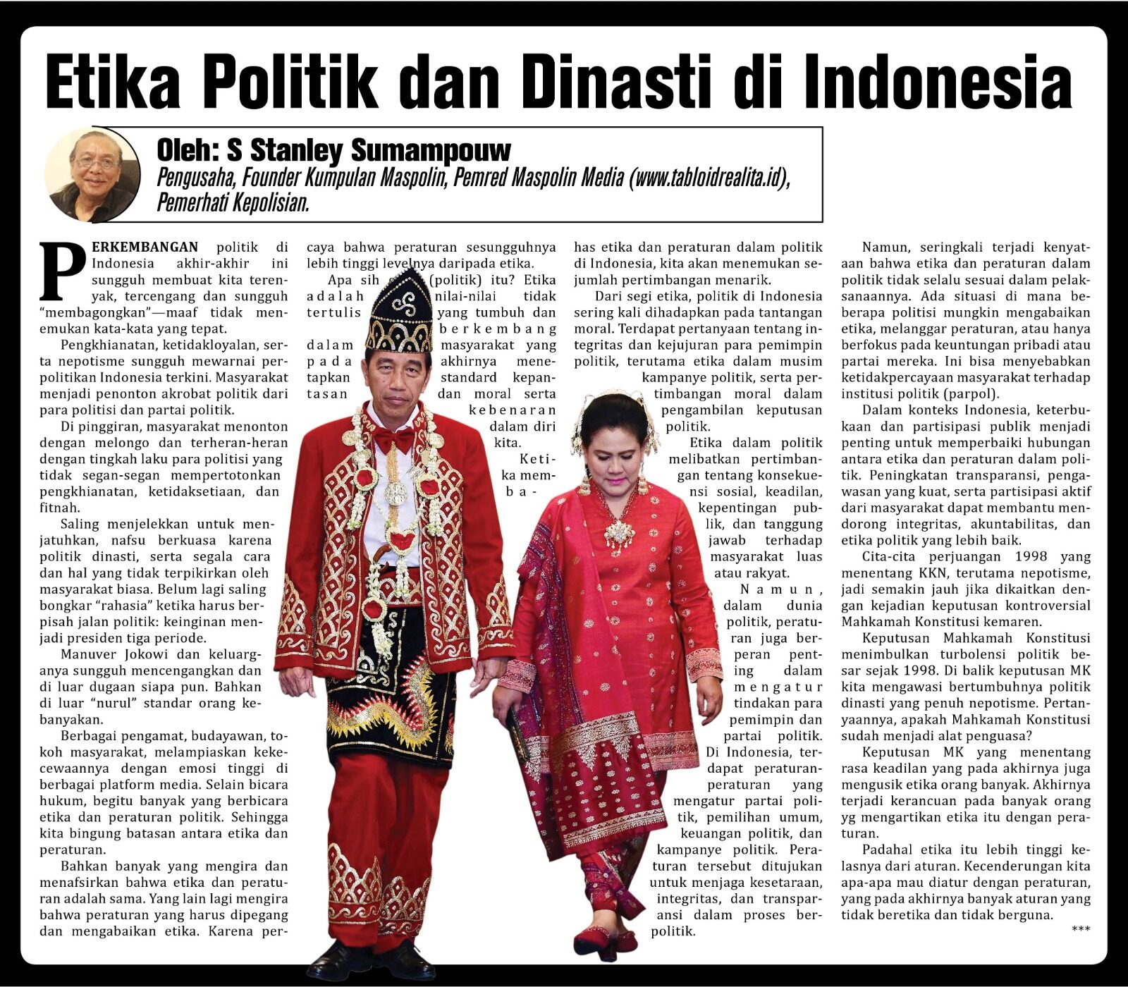 Etika Politik dan Dinasti di Indonesia